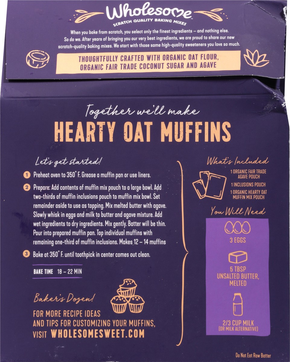slide 11 of 14, Wholesome Hearty Oat Organic Muffin Mix 14 oz, 14 oz