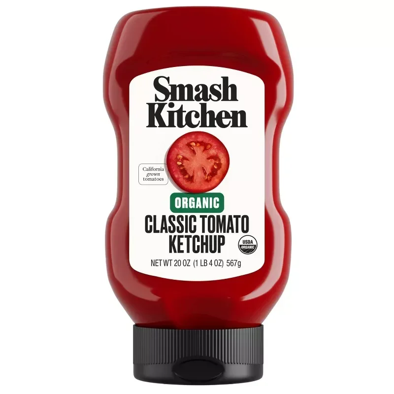 slide 1 of 10, Smash Kitchen Organic Ketchup, 20 oz