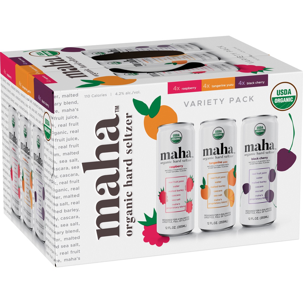 slide 3 of 7, Golden Road Maha Seltzer Maha Organic Hard Seltzer Variety Pack, 12 ct; 12 fl oz