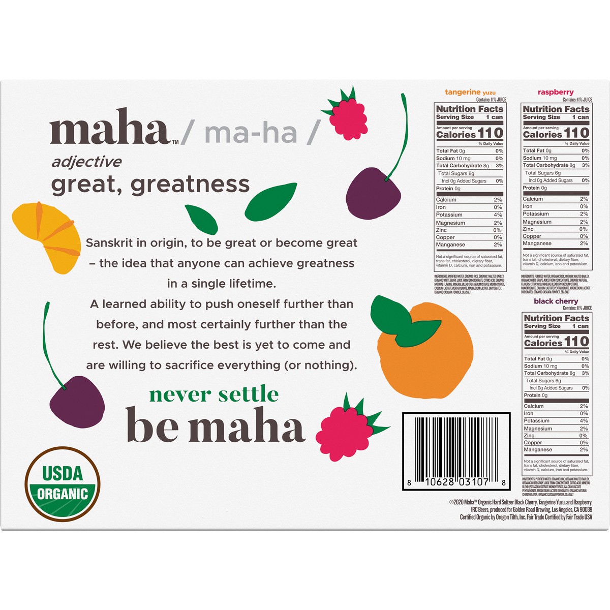 slide 4 of 7, Golden Road Maha Seltzer Maha Organic Hard Seltzer Variety Pack, 12 ct; 12 fl oz