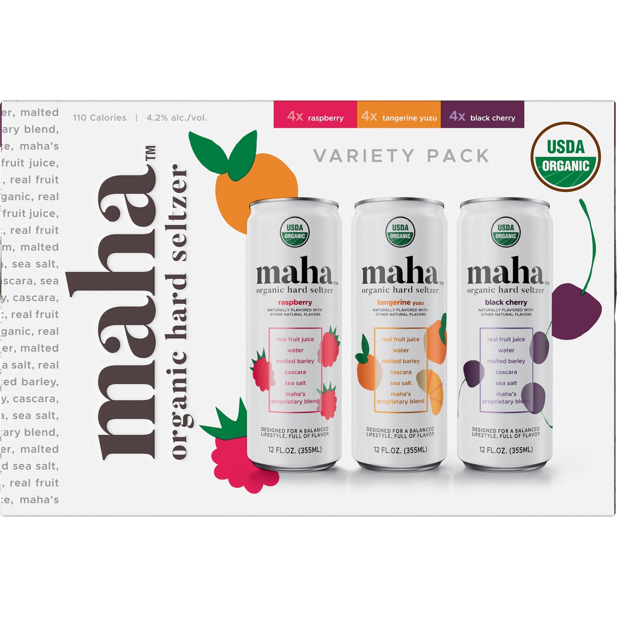 slide 5 of 7, Golden Road Maha Seltzer Maha Organic Hard Seltzer Variety Pack, 12 ct; 12 fl oz