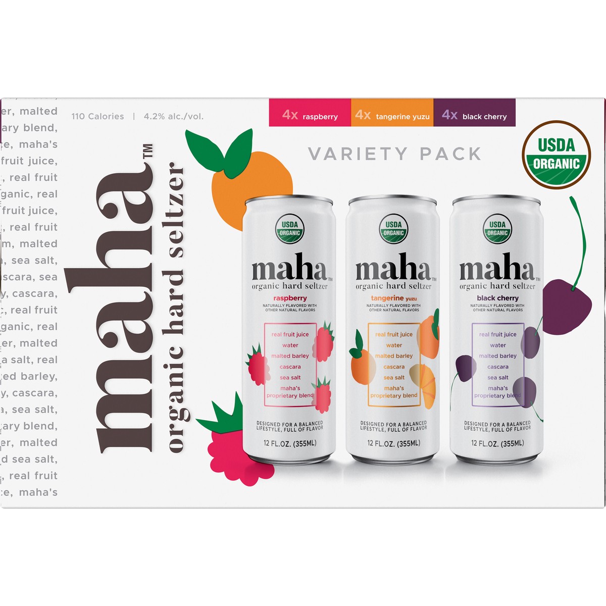 slide 6 of 7, Golden Road Maha Seltzer Maha Organic Hard Seltzer Variety Pack, 12 ct; 12 fl oz