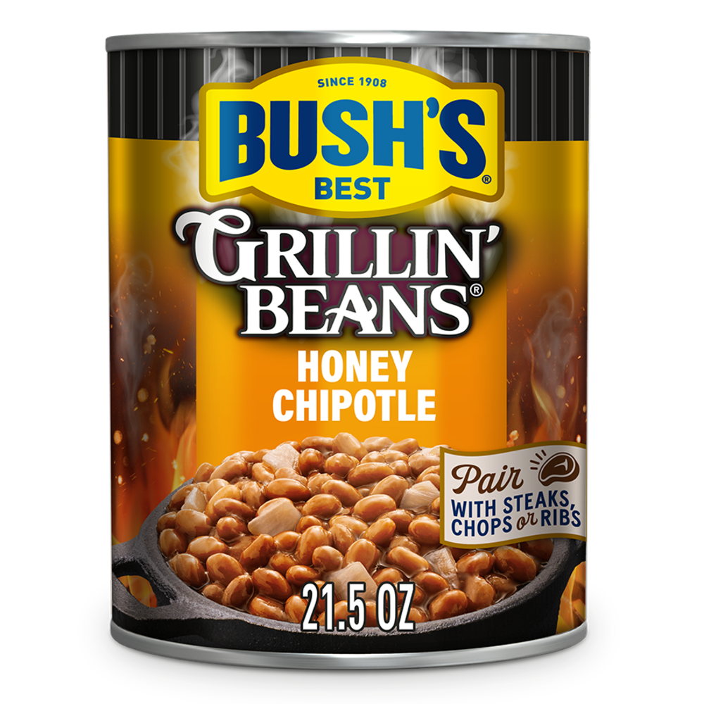 slide 1 of 7, Bush's Best Bush's Honey Chipotle Grillin' Beans 21.5 oz, 21.5 oz