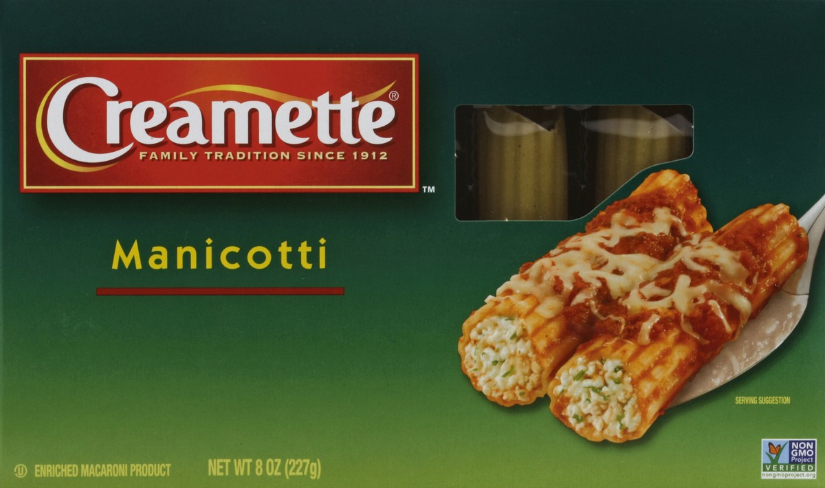 slide 1 of 5, Creamette Manicotti Pasta, 8 oz