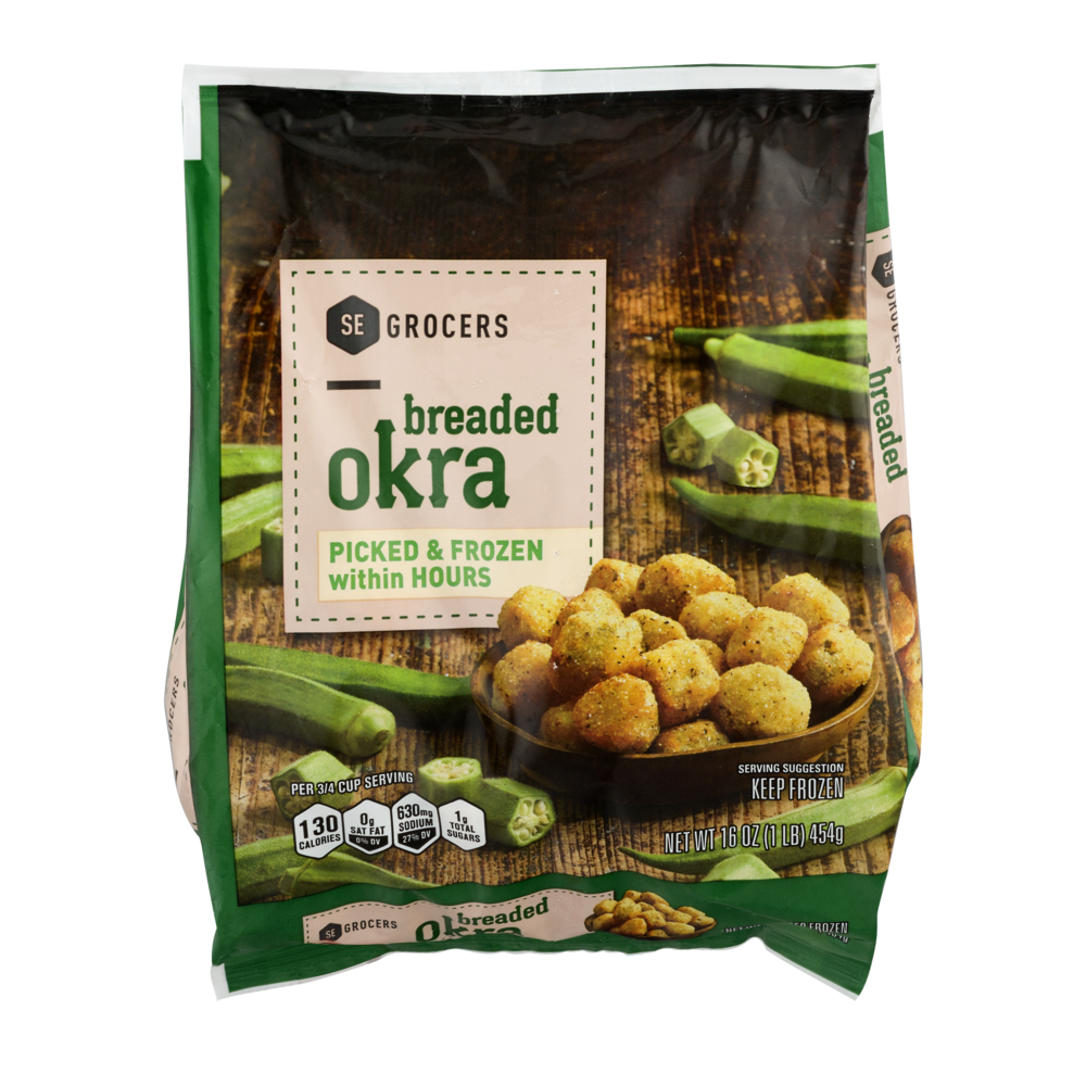 slide 1 of 1, SE Grocers Breaded Okra, 16 oz