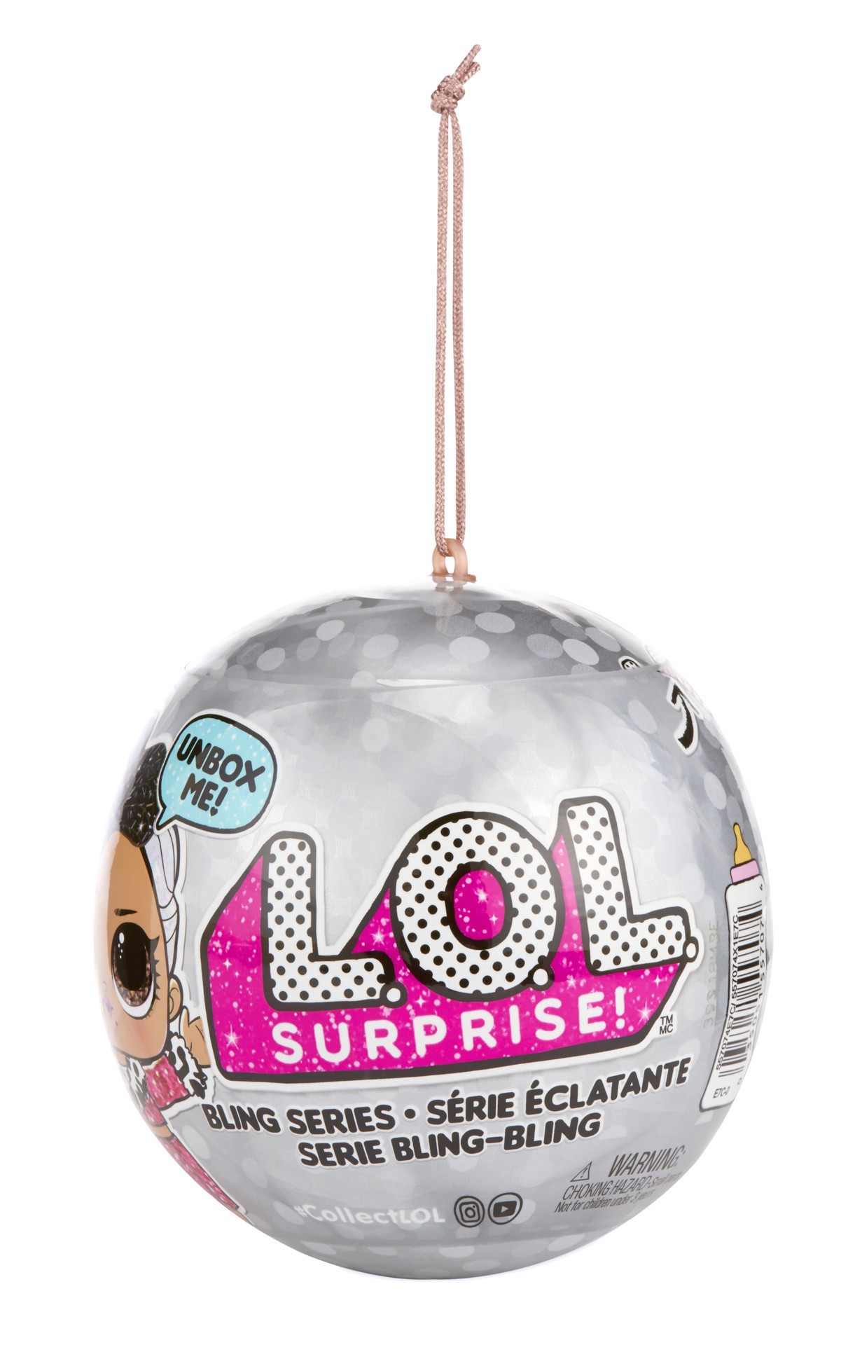 slide 4 of 4, L.O.L. Surprise! Bling Ball Series with 7 Surprises, Assortment, 1 ct