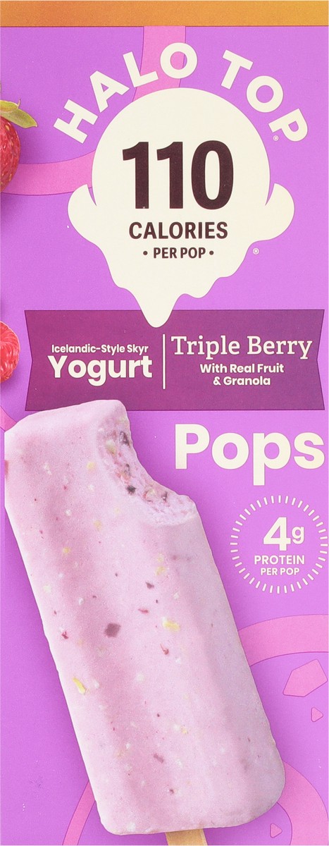 slide 8 of 9, Halo Top Triple Berry 4Pk Yogurt Bar, 12 fl oz