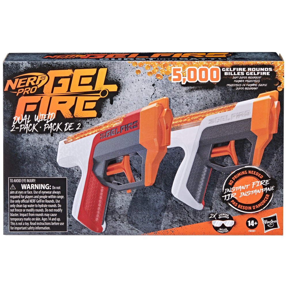 slide 2 of 5, Nerf Pro Gelfire Dual Wield Blasters - 2pk, 2 ct
