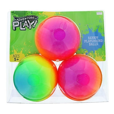 slide 1 of 1, Adventure Play Rainbow Playground Balls, 3 ct