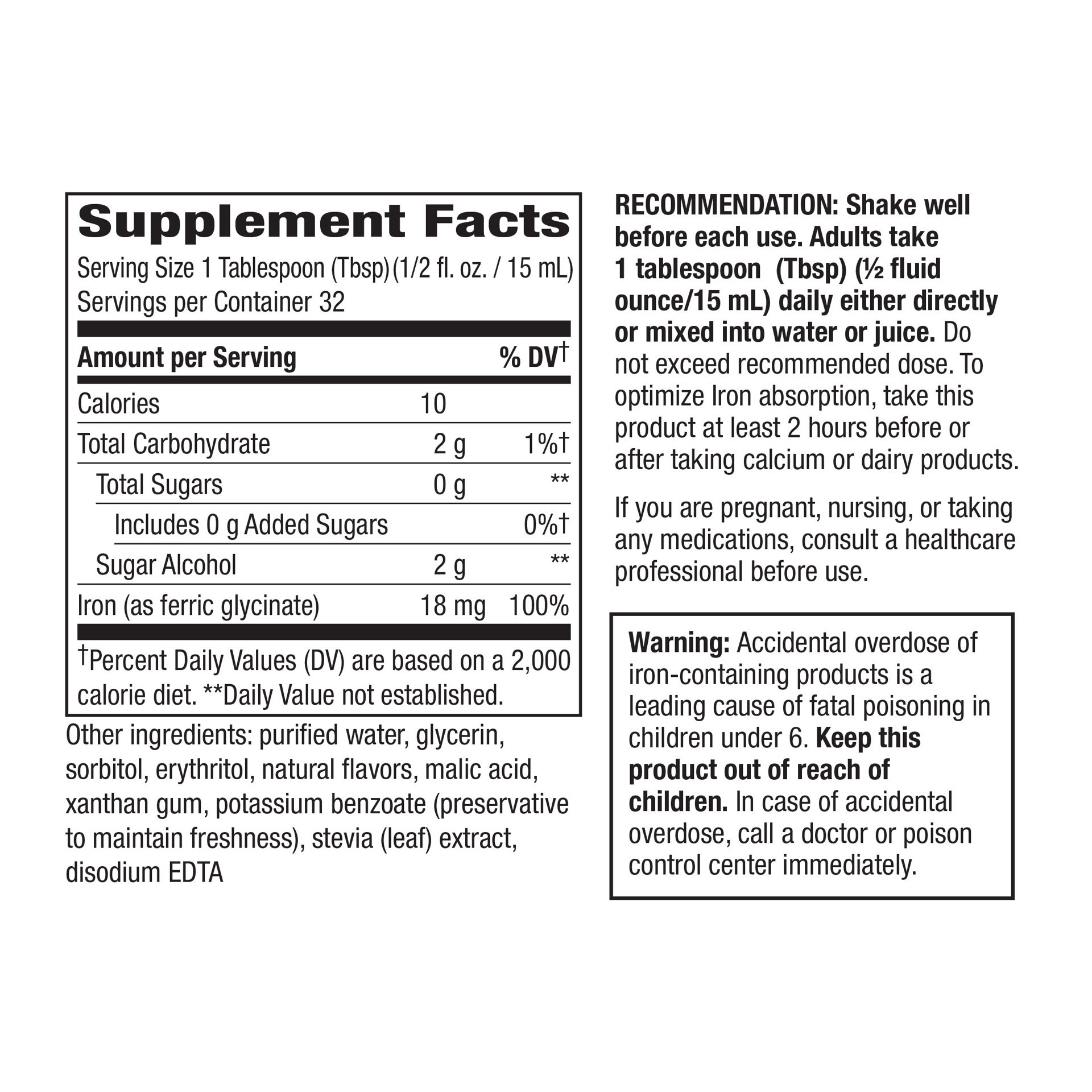 slide 3 of 4, Nature's Way Liquid Iron, 16 fl oz