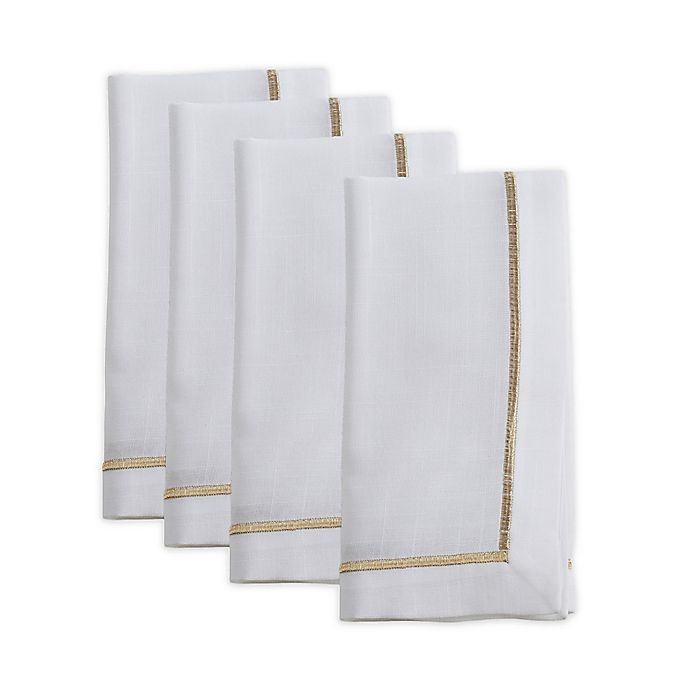 slide 1 of 1, Saro Lifestyle Classic Line Napkins - Gold, 4 ct