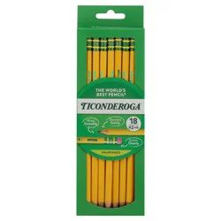 Ticonderoga 2HB Sharpened Pencils 18 ea