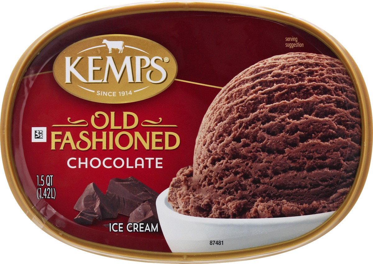 slide 9 of 9, Kemps Old Fashioned Chocolate Icecream, 1.5 qt