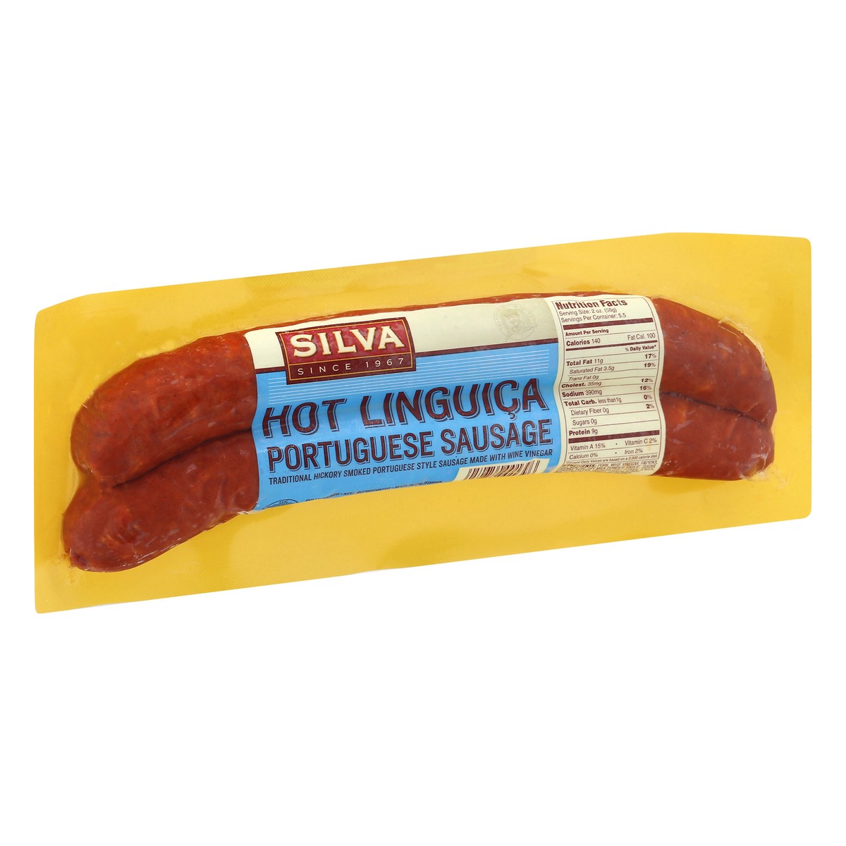 slide 13 of 13, Silva Hot Linguica Portuguese Sausage 11 oz, 11 oz