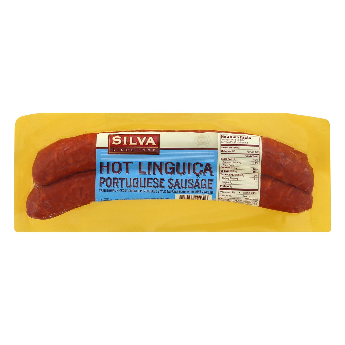 slide 2 of 13, Silva Hot Linguica Portuguese Sausage 11 oz, 11 oz