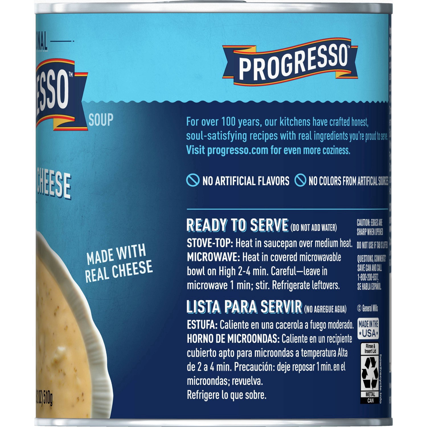 slide 14 of 15, Progresso Traditional, Broccoli Cheese Canned Soup, Gluten Free, 18 oz., 18 oz