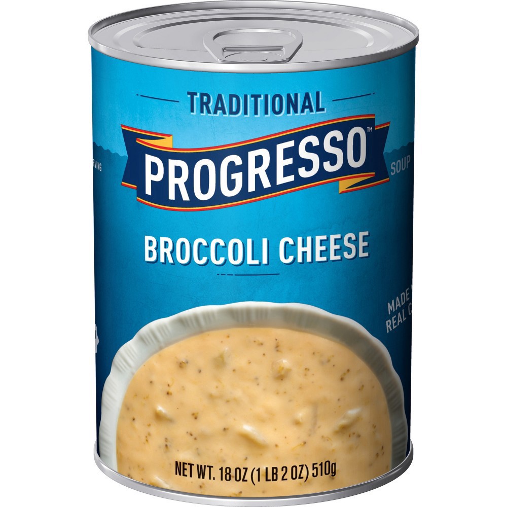 slide 7 of 15, Progresso Traditional, Broccoli Cheese Canned Soup, Gluten Free, 18 oz., 18 oz