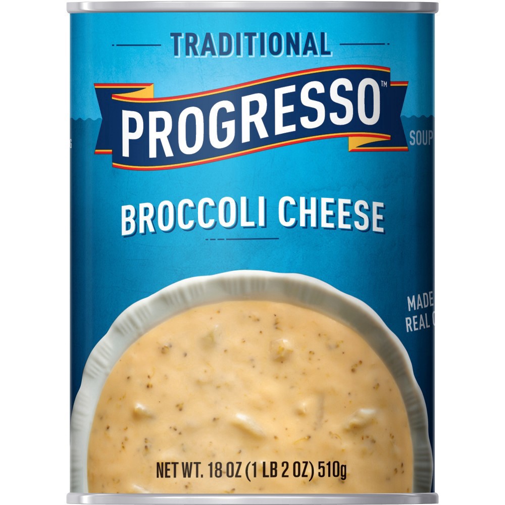 slide 6 of 15, Progresso Traditional, Broccoli Cheese Canned Soup, Gluten Free, 18 oz., 18 oz