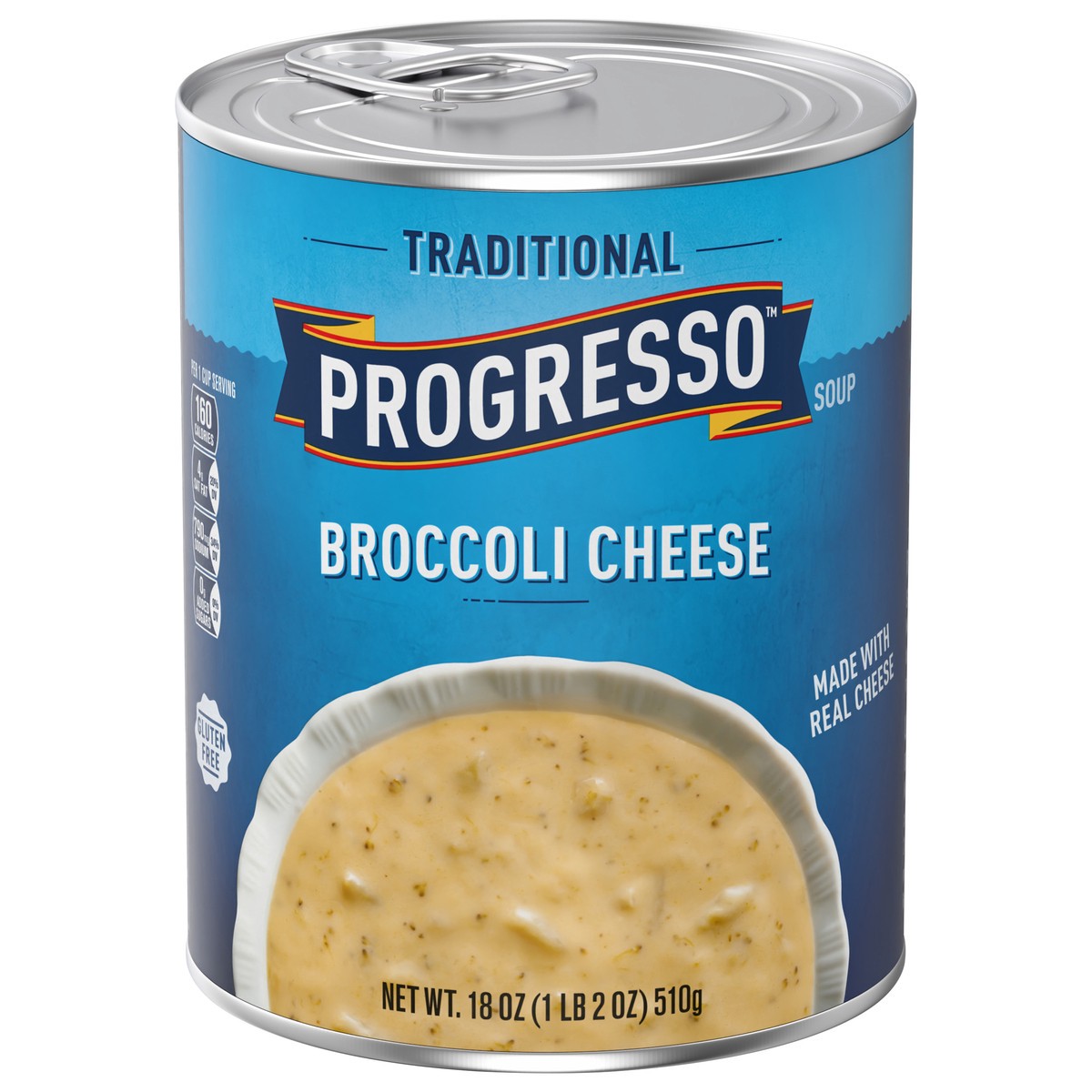 slide 1 of 15, Progresso Traditional, Broccoli Cheese Canned Soup, Gluten Free, 18 oz., 18 oz