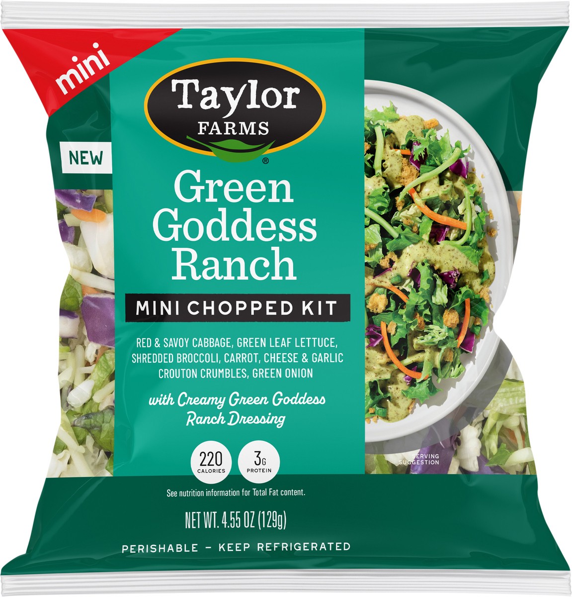 slide 2 of 3, Taylor Farms Green Goddess Ranch Mini Chopped Kit, 4.55 oz