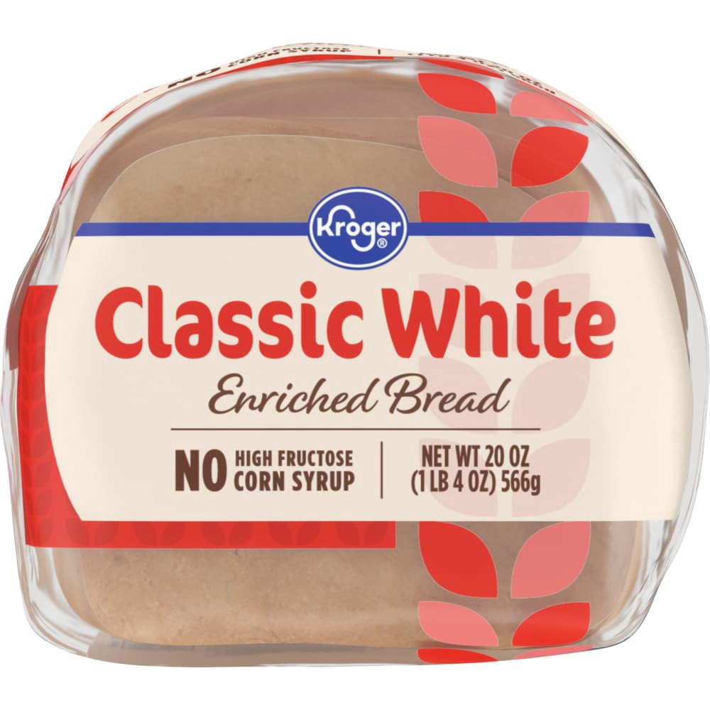 slide 2 of 3, Kroger Enriched White Bread, 20 oz