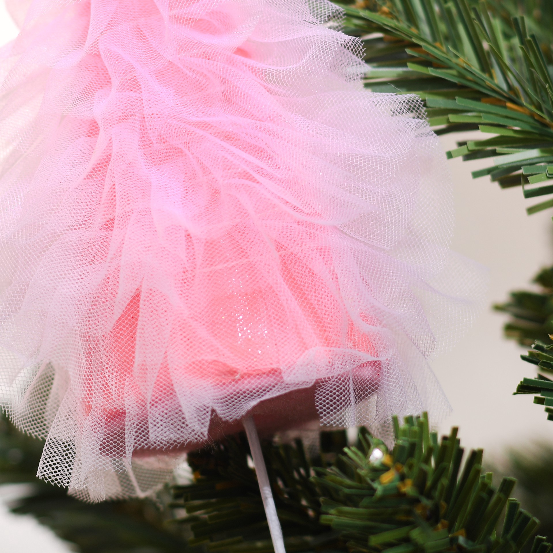 slide 2 of 3, 11.75" Pink Christmas Tree Tutu Pick By Ashland, 11.75 in
