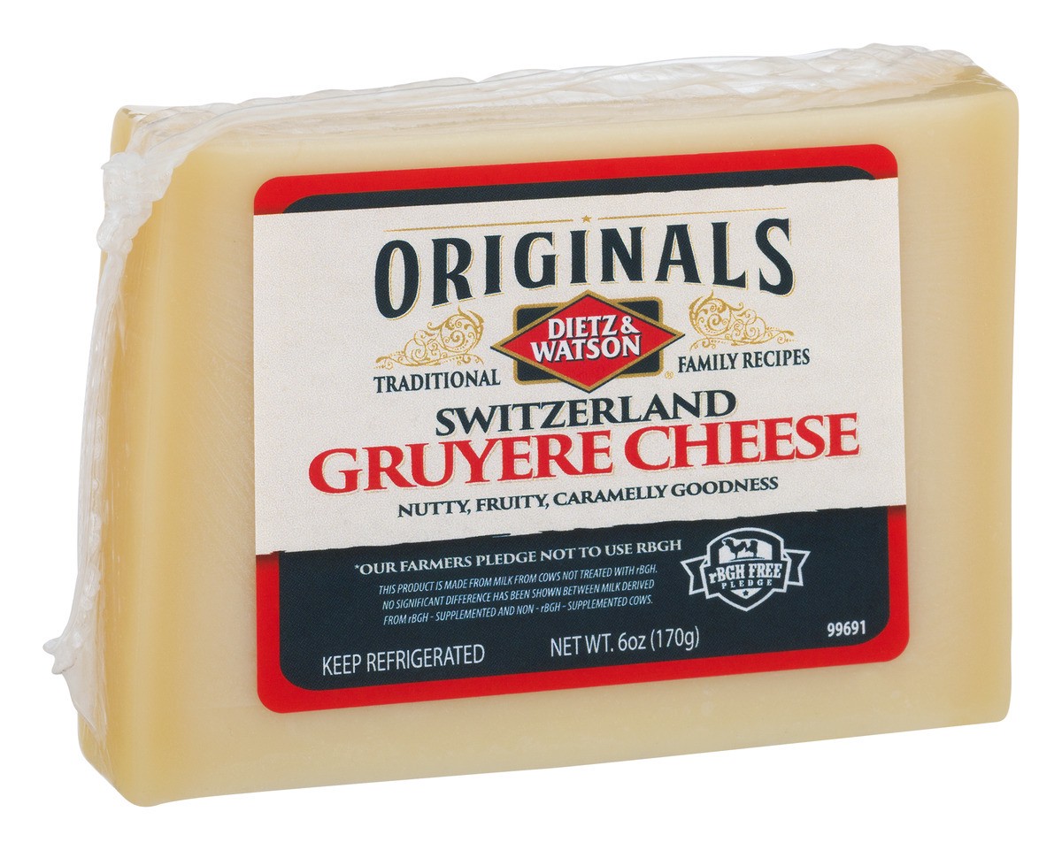 slide 2 of 11, Dietz & Watson Originals Switzerland Gruyere Cheese Block 6 Oz, 
