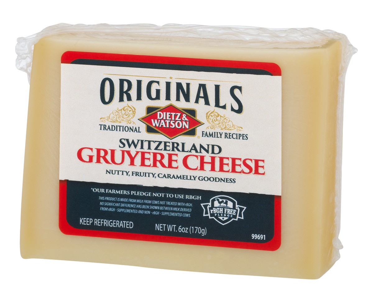 slide 4 of 11, Dietz & Watson Originals Switzerland Gruyere Cheese Block 6 Oz, 
