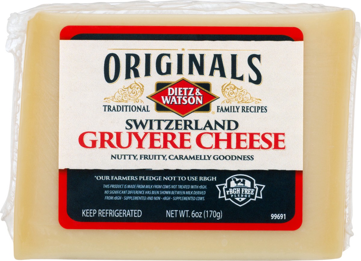 slide 10 of 11, Dietz & Watson Originals Switzerland Gruyere Cheese Block 6 Oz, 