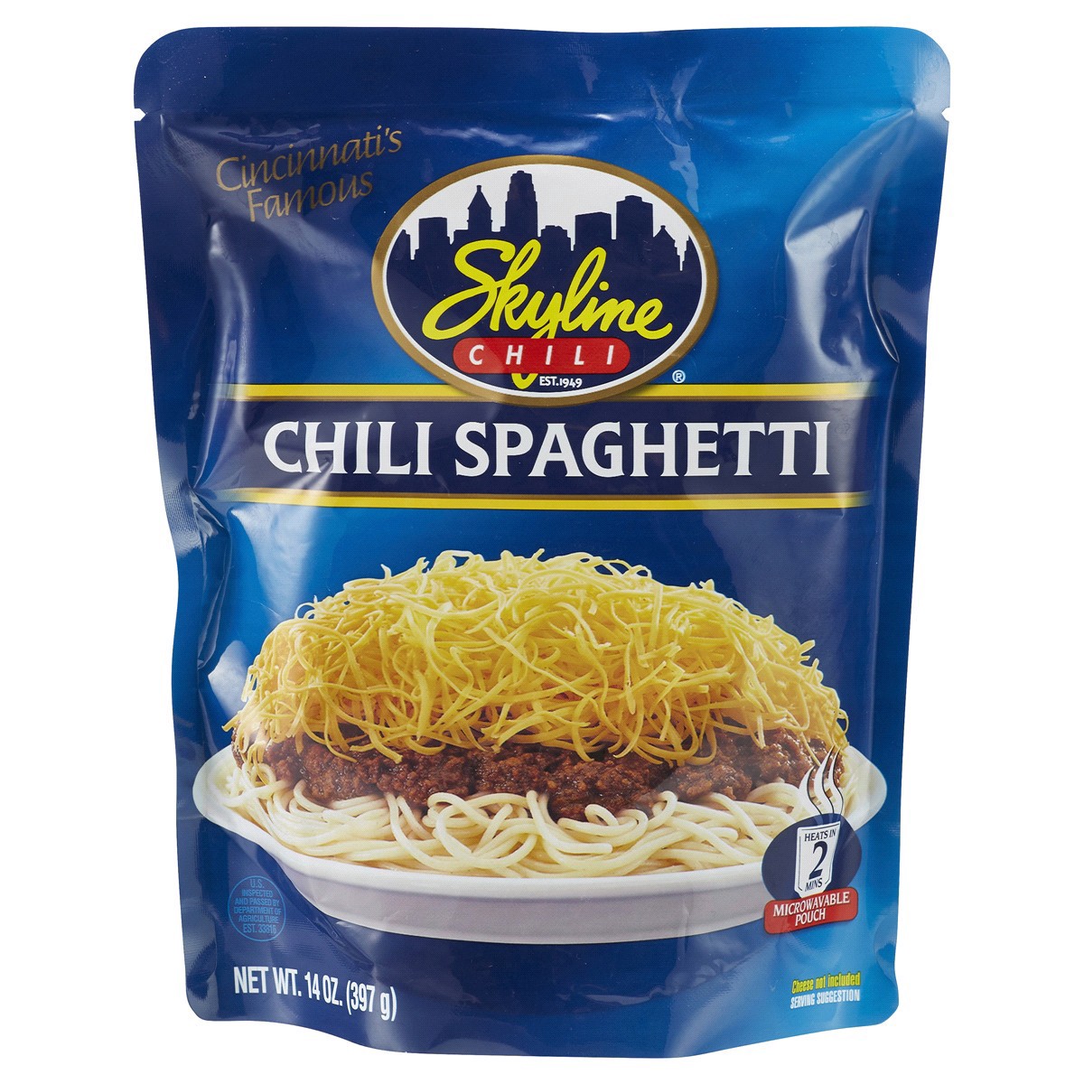 slide 1 of 5, Skyline Chili Spaghetti Pouch, 14 oz