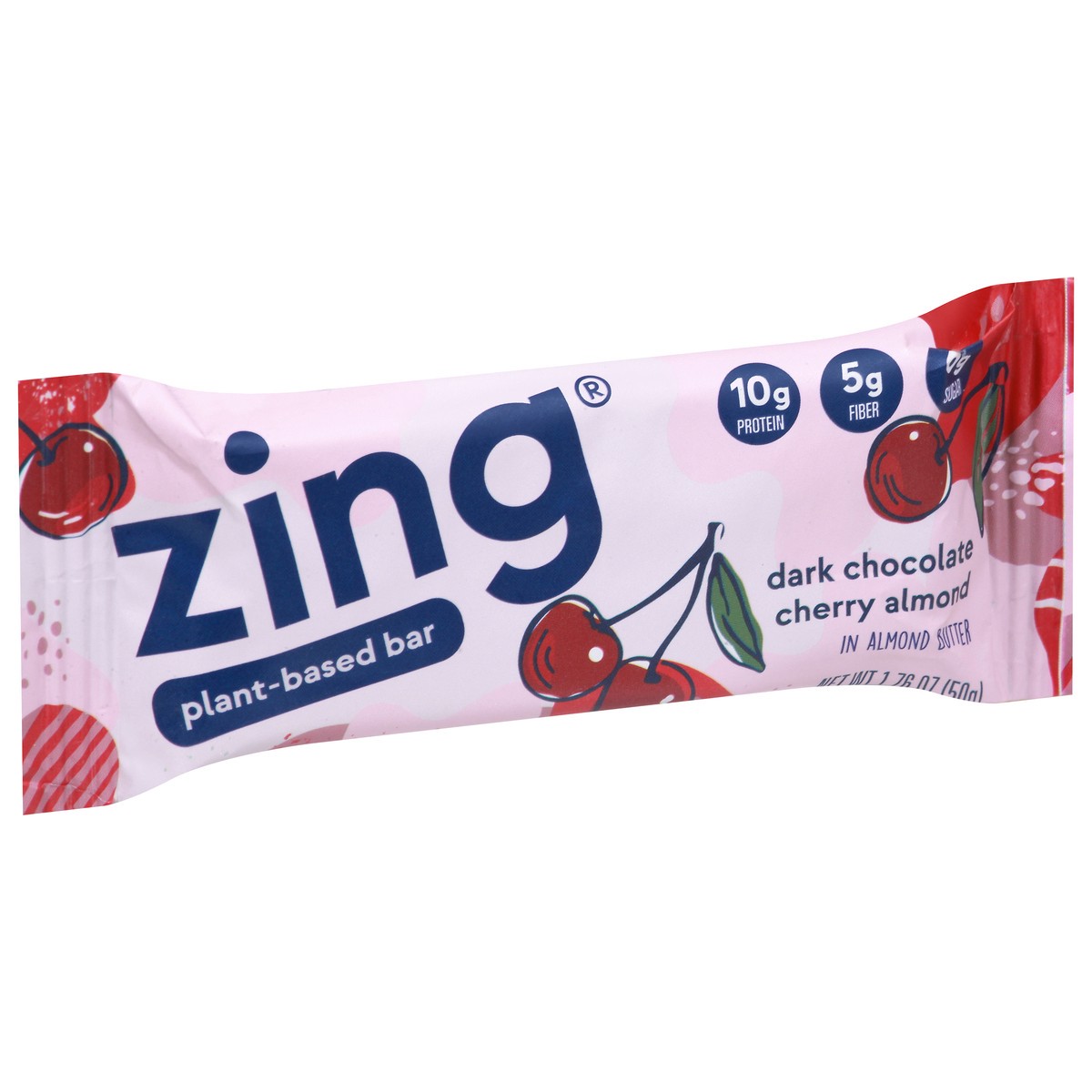 slide 8 of 9, Zing Dark Chocolate Cherry Almond Bar 1.76 oz, 1.76 oz