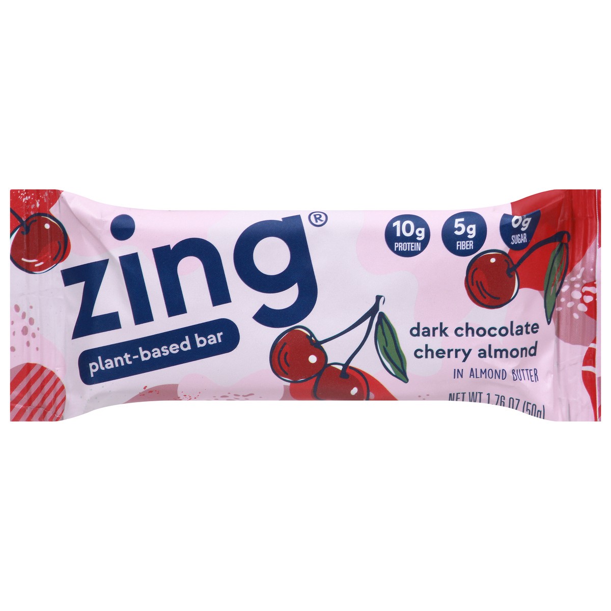 slide 1 of 9, Zing Dark Chocolate Cherry Almond Bar 1.76 oz, 1.76 oz