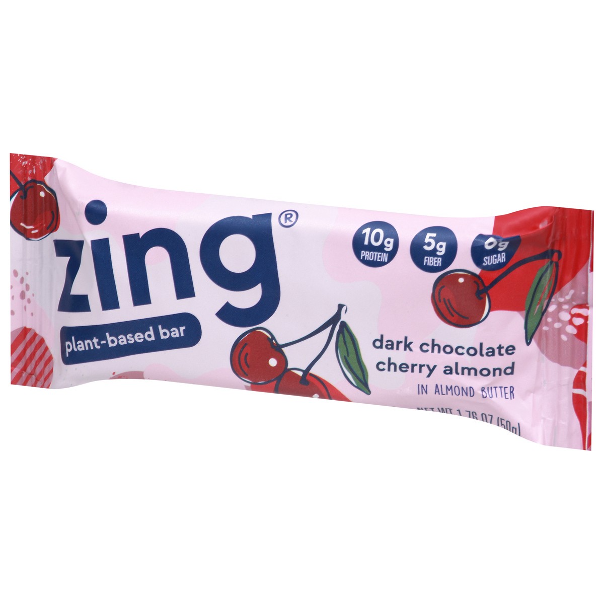 slide 2 of 9, Zing Dark Chocolate Cherry Almond Bar 1.76 oz, 1.76 oz