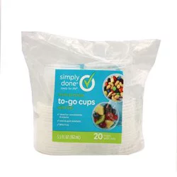 Simply Done 5.5 fl oz Multi-Purpose To-Go Cups with Lids, 20 ct