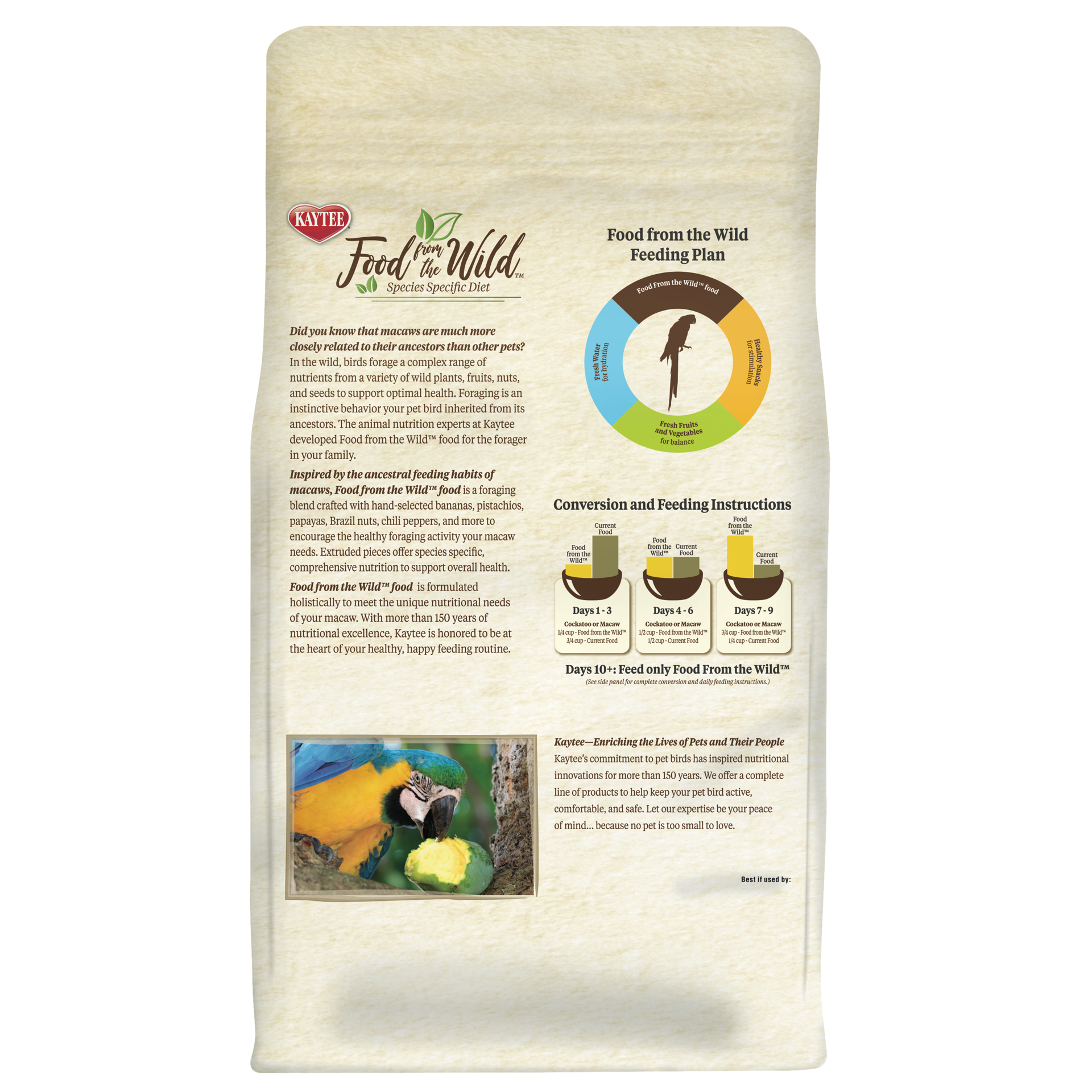 slide 6 of 10, Kaytee Food from the Wild, Macaw Food, 2.5 Pounds, 2.5 lb