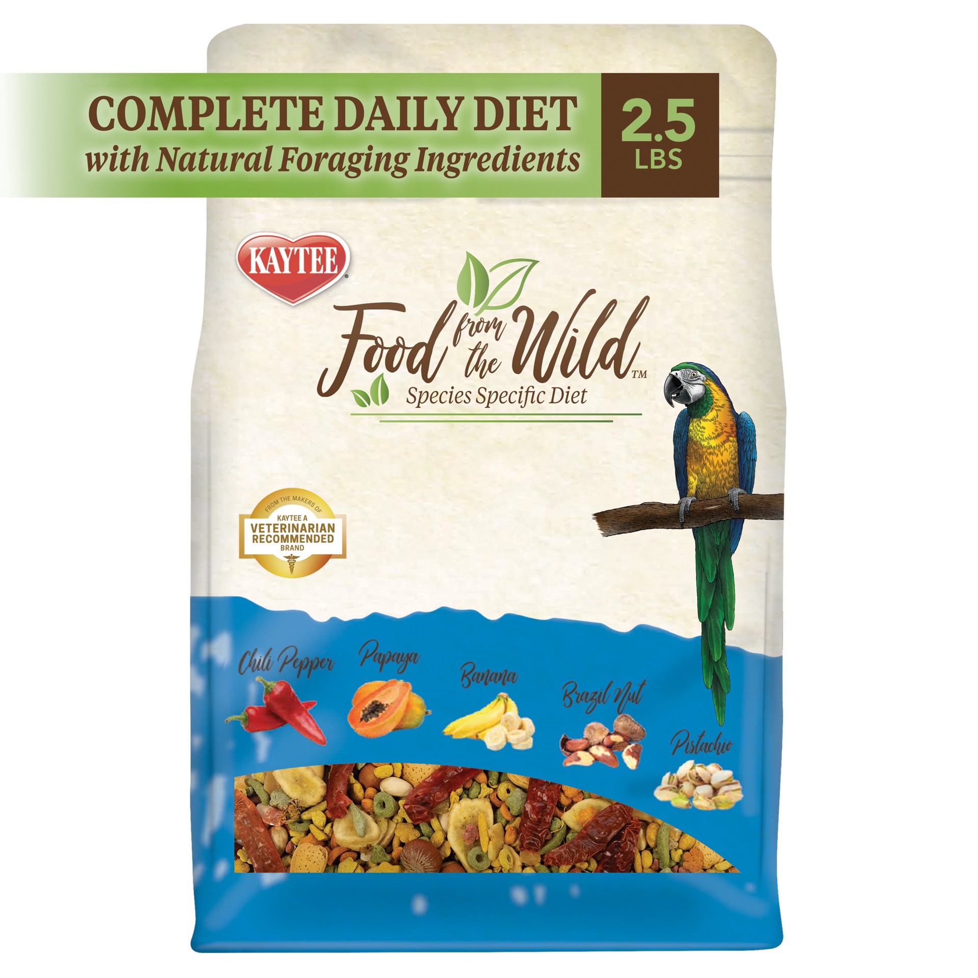 slide 3 of 10, Kaytee Food from the Wild, Macaw Food, 2.5 Pounds, 2.5 lb