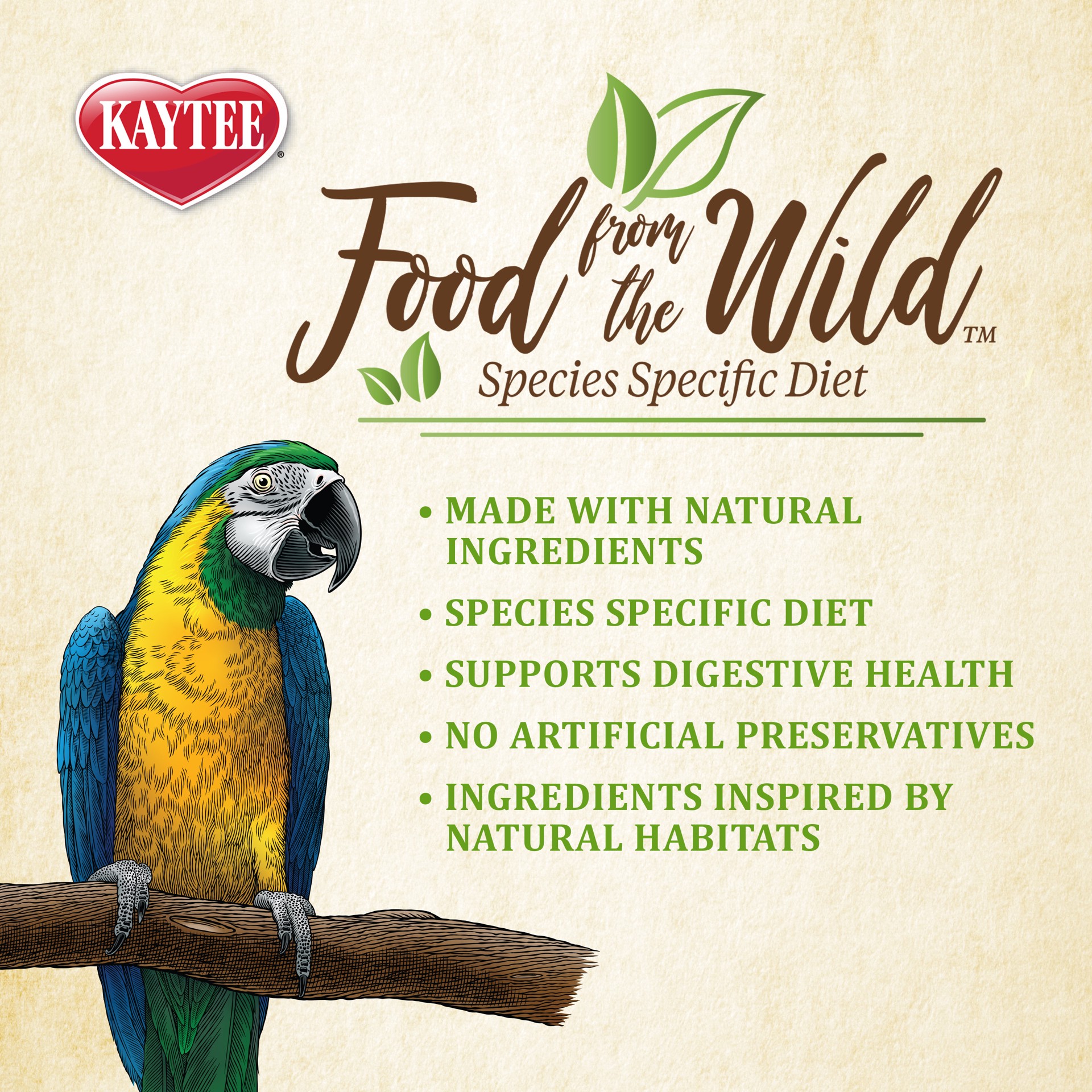 slide 2 of 10, Kaytee Food from the Wild, Macaw Food, 2.5 Pounds, 2.5 lb