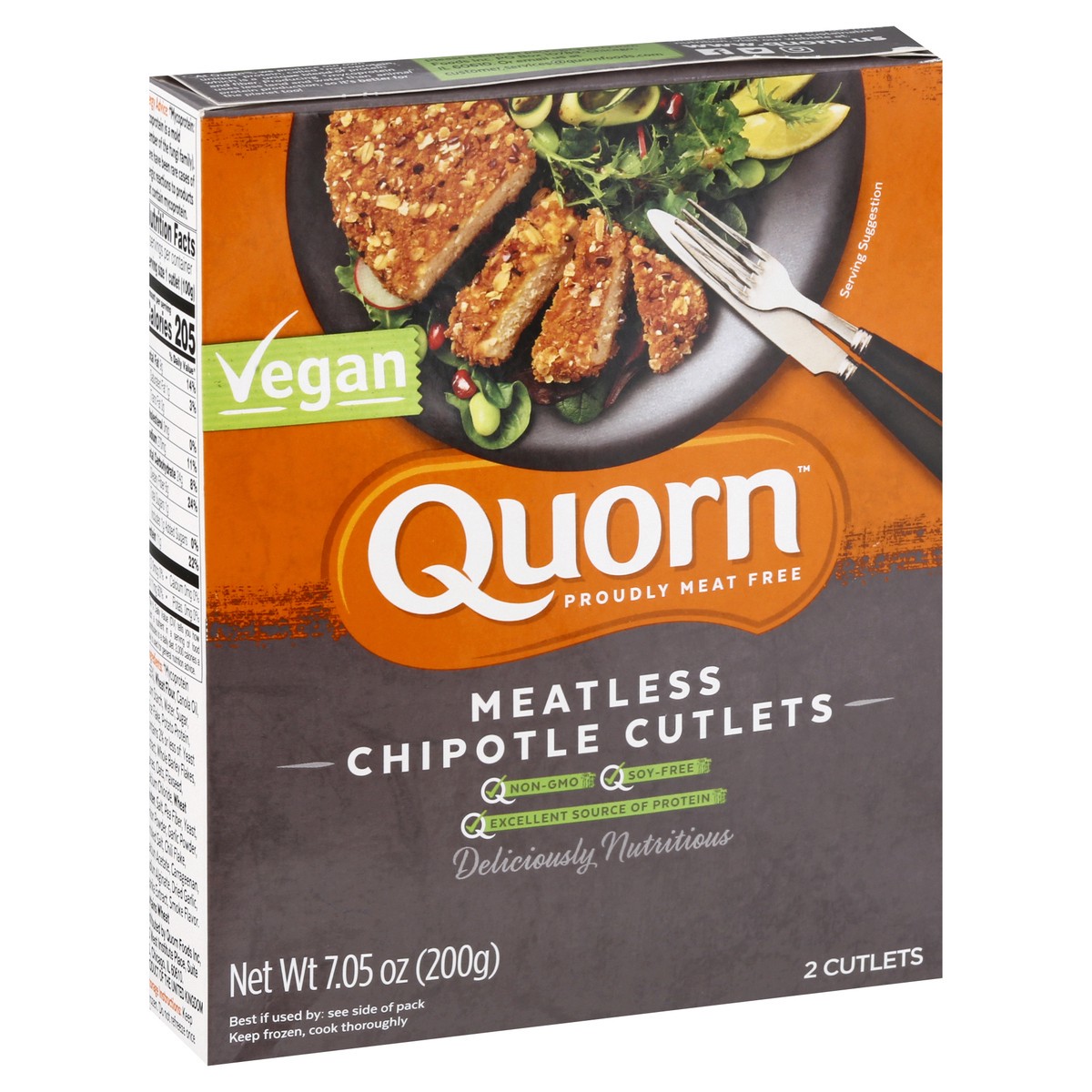 slide 2 of 13, Quorn Vegan Meatless Chipotle Cutlets 2 ea, 2 ct