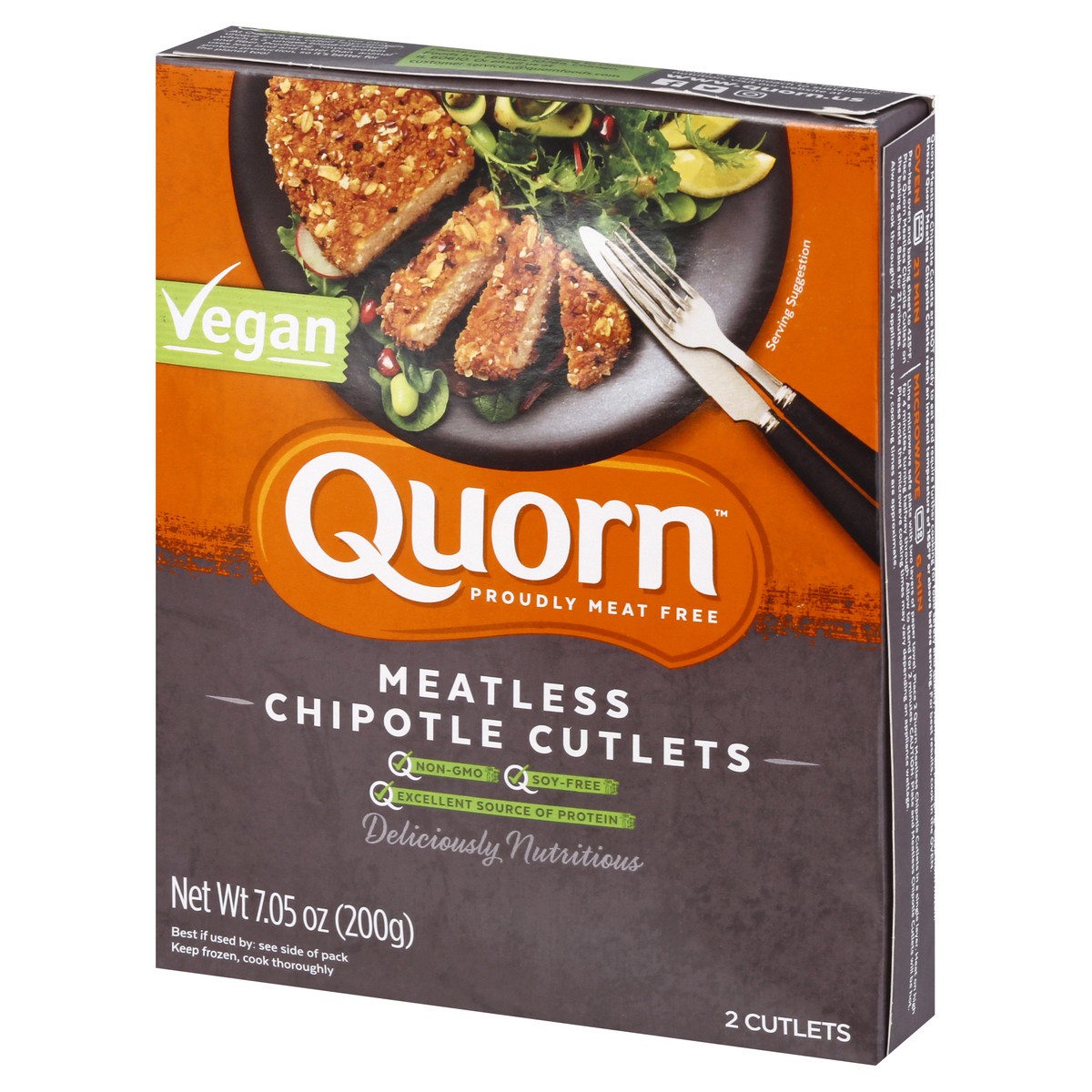 slide 3 of 13, Quorn Vegan Meatless Chipotle Cutlets 2 ea, 2 ct