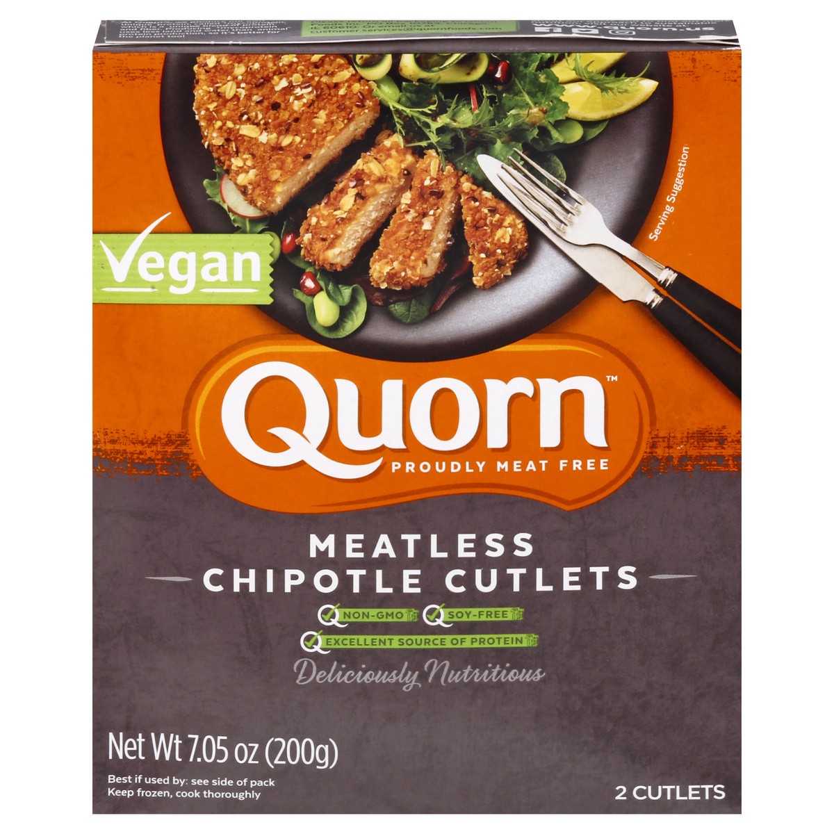 slide 1 of 13, Quorn Vegan Meatless Chipotle Cutlets 2 ea, 2 ct