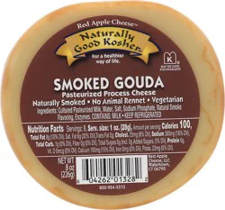 Red Apple Naturally Good Kosher Smoked Gouda Cheese - 8 oz
