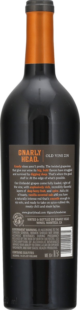 slide 7 of 9, Gnarly Head Old Vine Zin, 750 ml