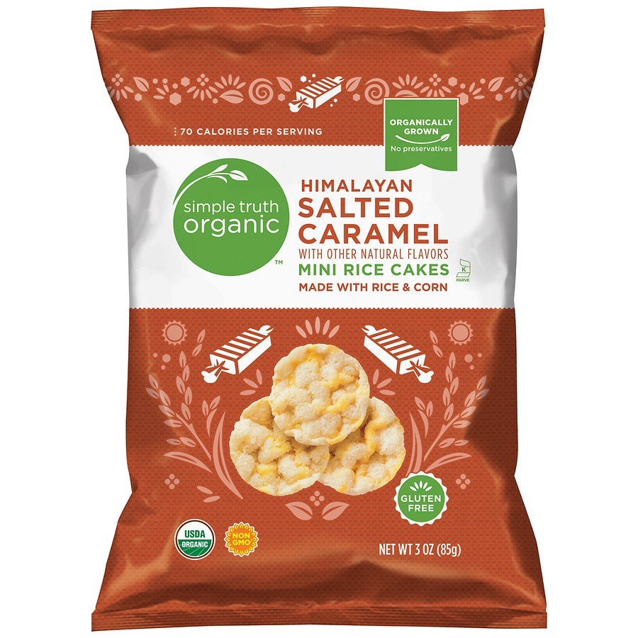slide 1 of 2, Simple Truth Organic Himalayan Salted Caramel Mini Rice Cakes - 3 oz, 3 oz