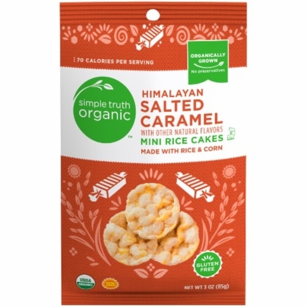 slide 1 of 1, Simple Truth Organic Himalayan Salted Caramel Mini Rice Cakes, 3 oz
