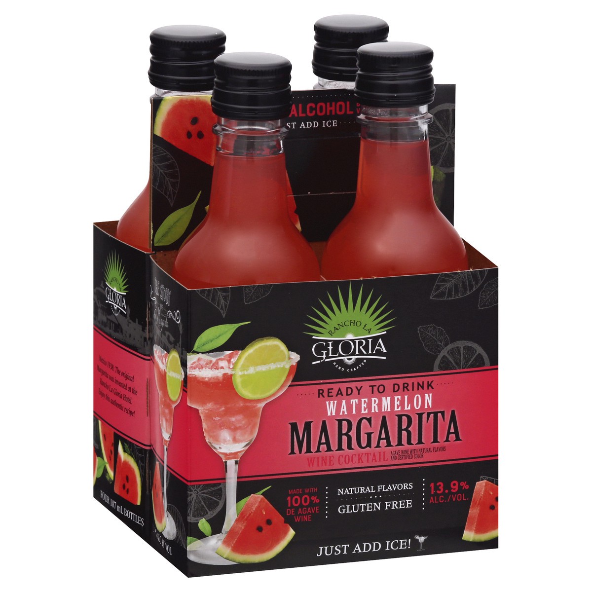 slide 3 of 11, Rancho La Gloria Watermelon Margarita 4 ea, 748 ml