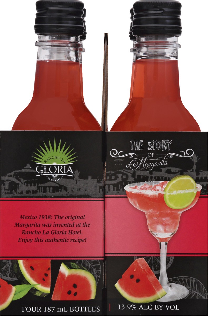 slide 7 of 11, Rancho La Gloria Watermelon Margarita 4 ea, 748 ml