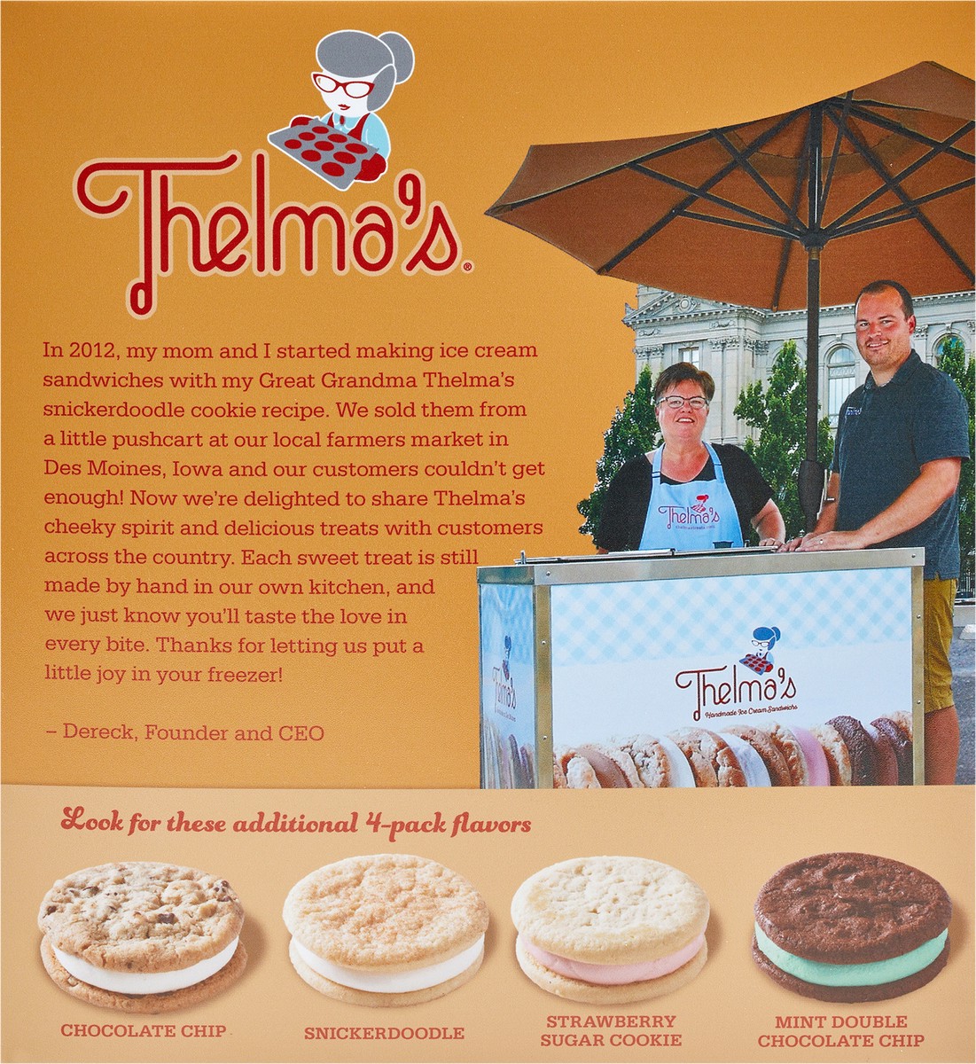slide 3 of 10, Thelma's S'mores Ice Cream Sandwich 4 Pack, 4 ct