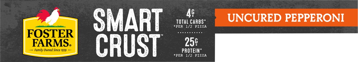 slide 7 of 10, Foster Farms Smart Crust Uncured Pepperoni Pizza, 8.5 oz