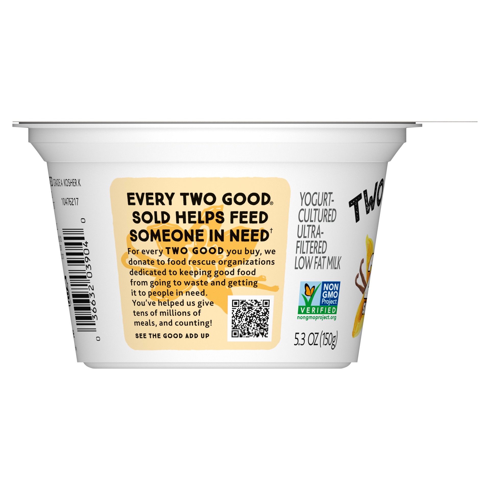 slide 5 of 5, Two Good Low Fat Lower Sugar Vanilla Greek Yogurt - 5.3oz Cup, 5.3 oz