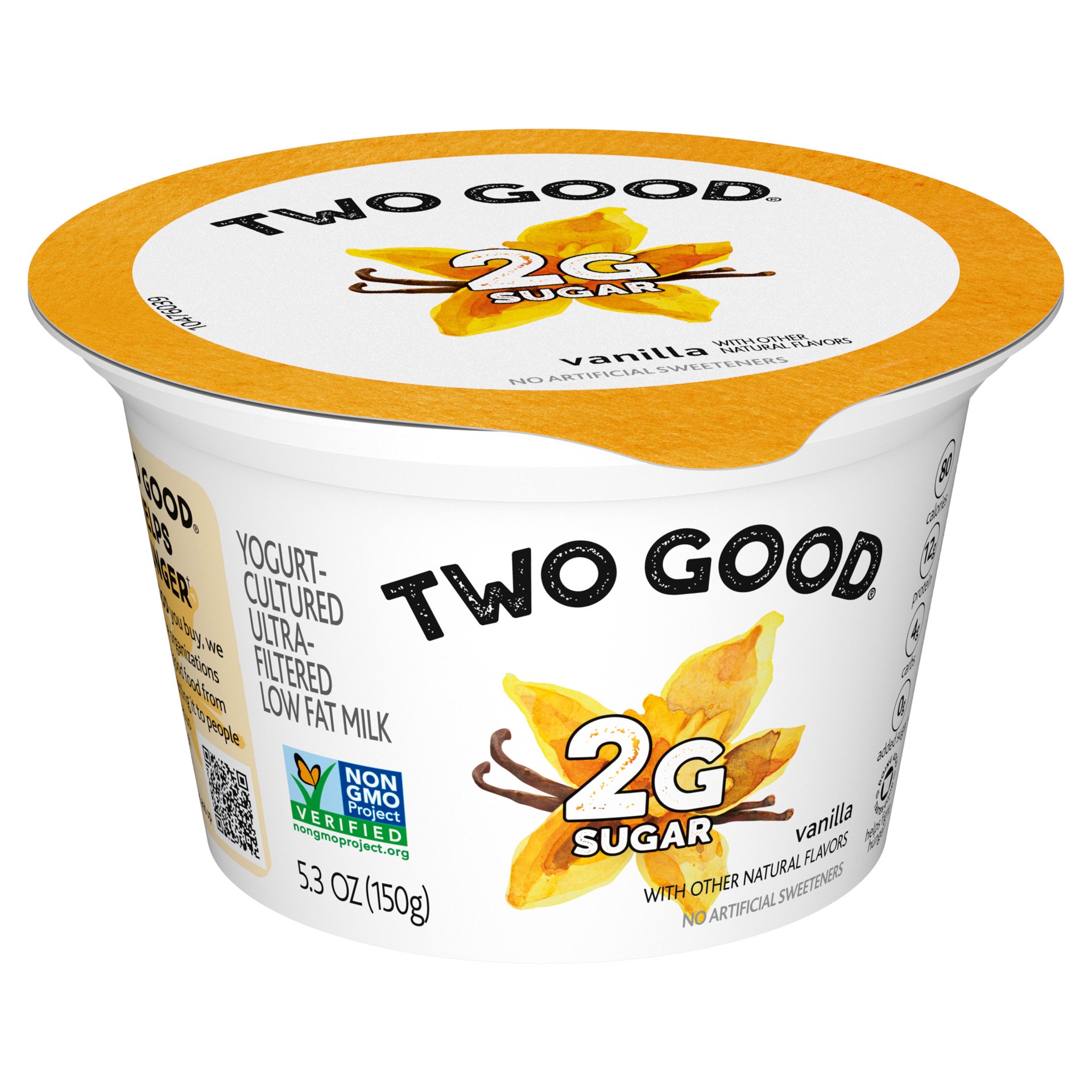 slide 4 of 5, Two Good Low Fat Lower Sugar Vanilla Greek Yogurt - 5.3oz Cup, 5.3 oz